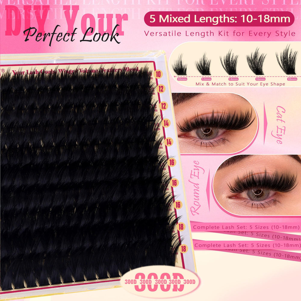 FANXITON Volume Lash Clusters in 12mm adds soft drama all day