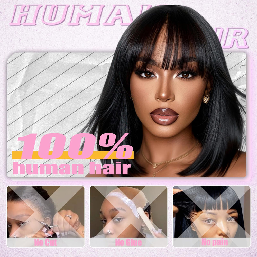 Farblick wig with two adjustable bands for a secure, stable fit