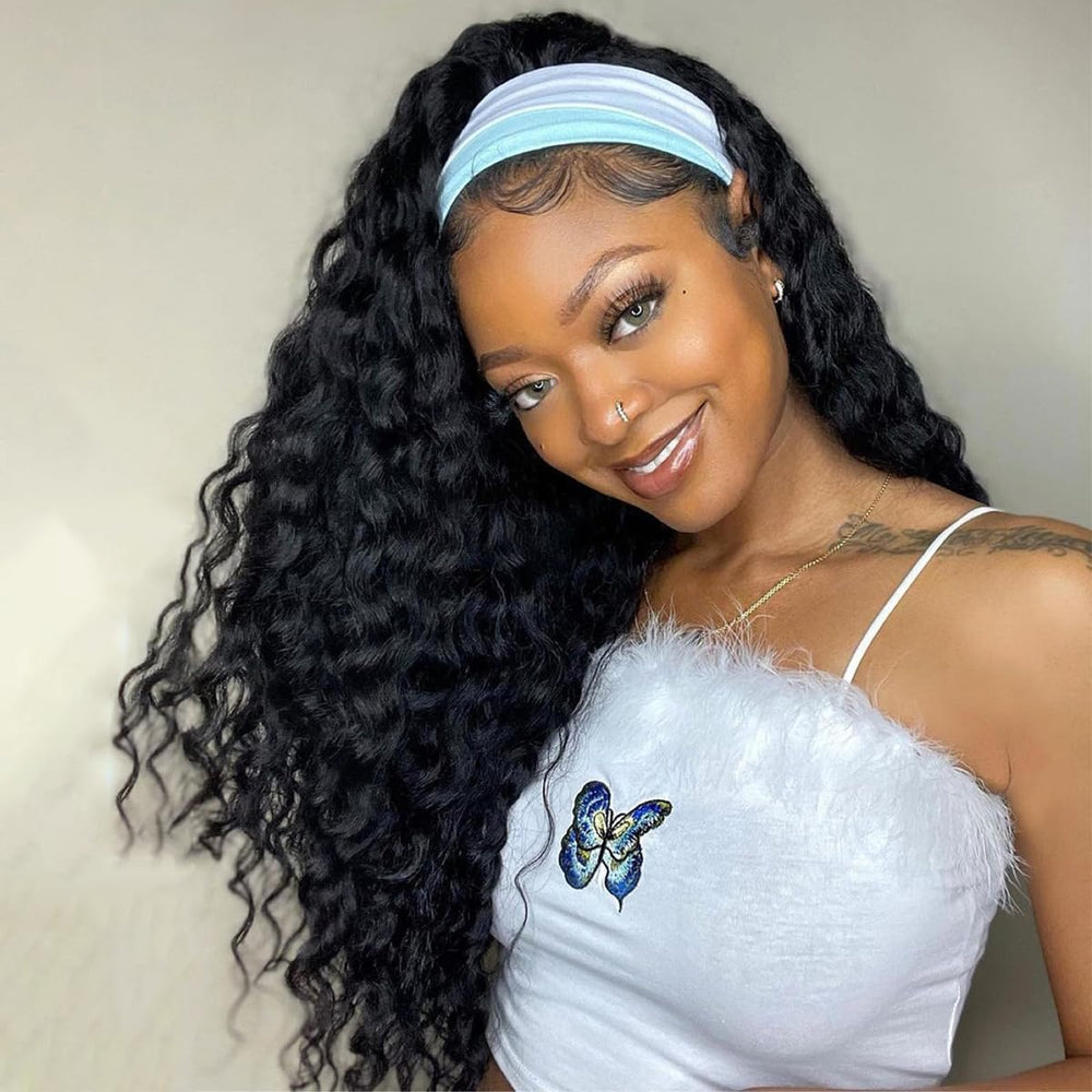 Fardoen headband wig 200 density displays full curls for everyday wear