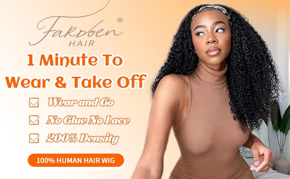 Fardoen packaging includes headband, wig cap, and lashes