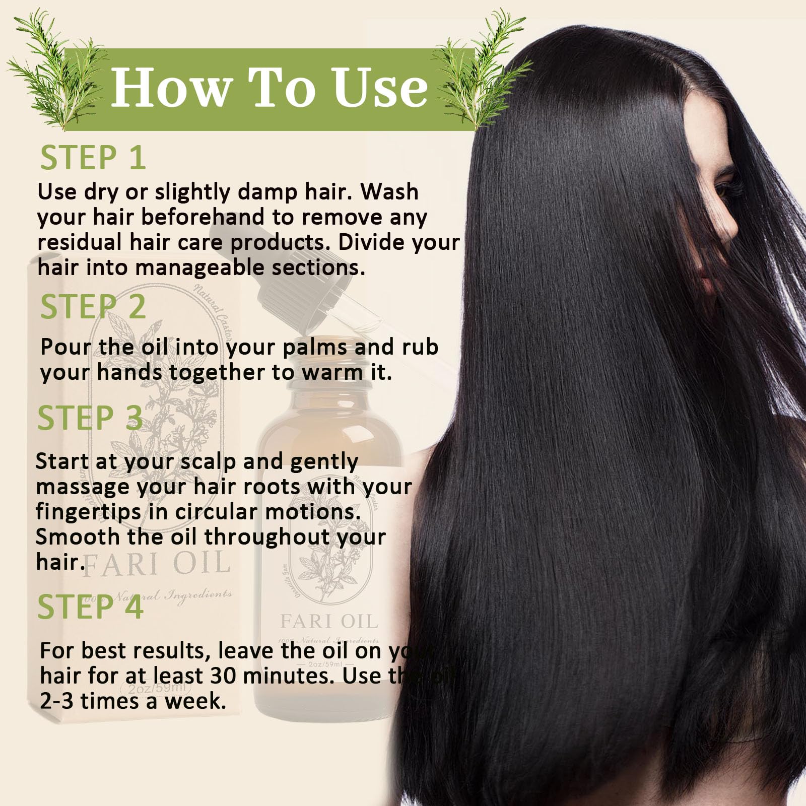 Fari Oil lightweight formula delivers smooth, frizz-free results across hair types