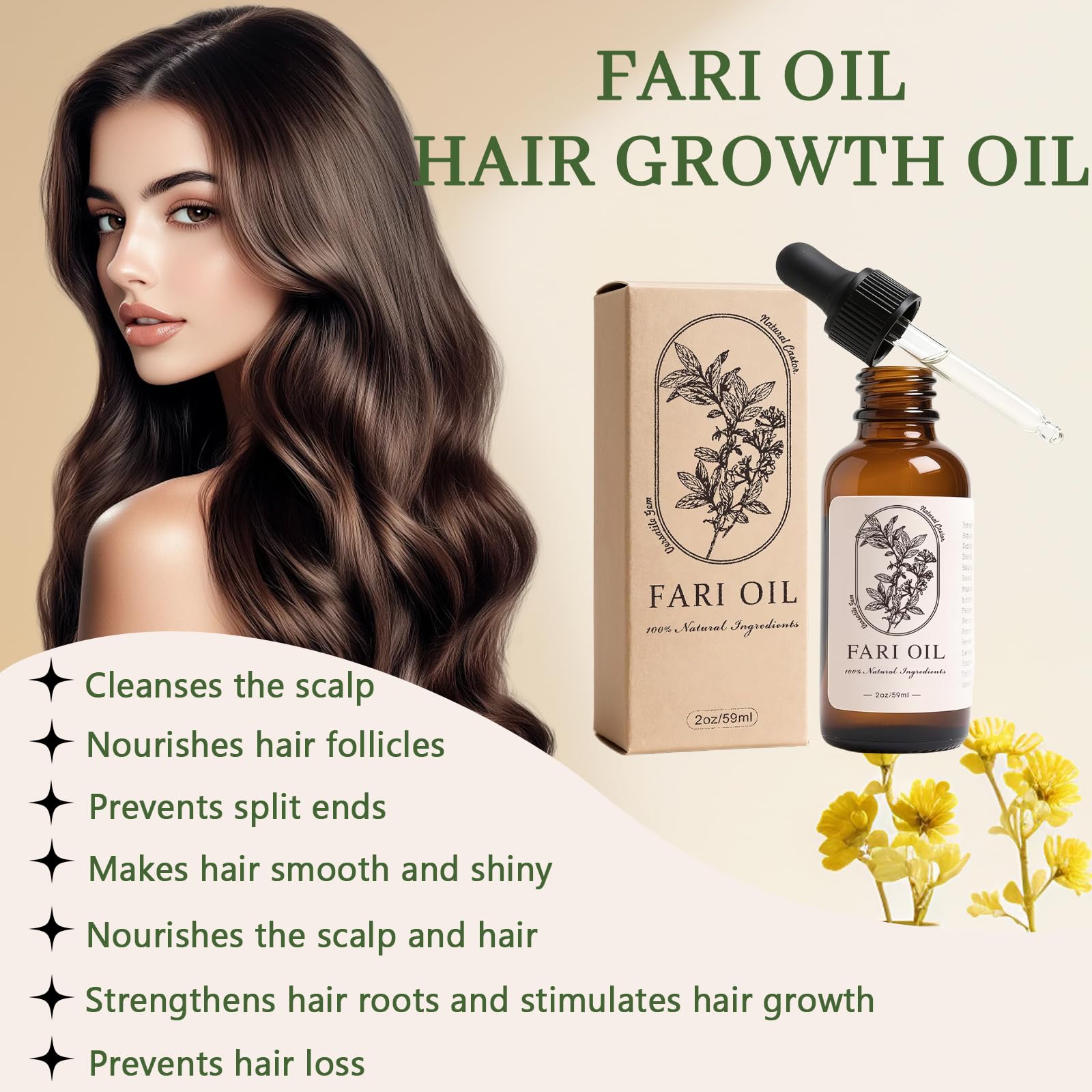 Fari Oil scalp treatment application shows soothing, fast-absorbing action