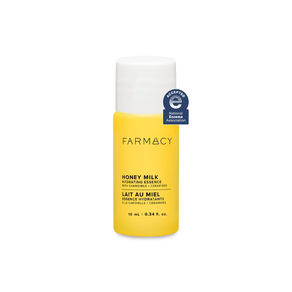 Farmacy Hydrating Essence bottle pour demonstrates a refreshing hydration boost for skin.