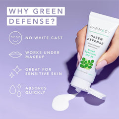 Farmacy sunscreen on skin showing a sheer finish and no residue