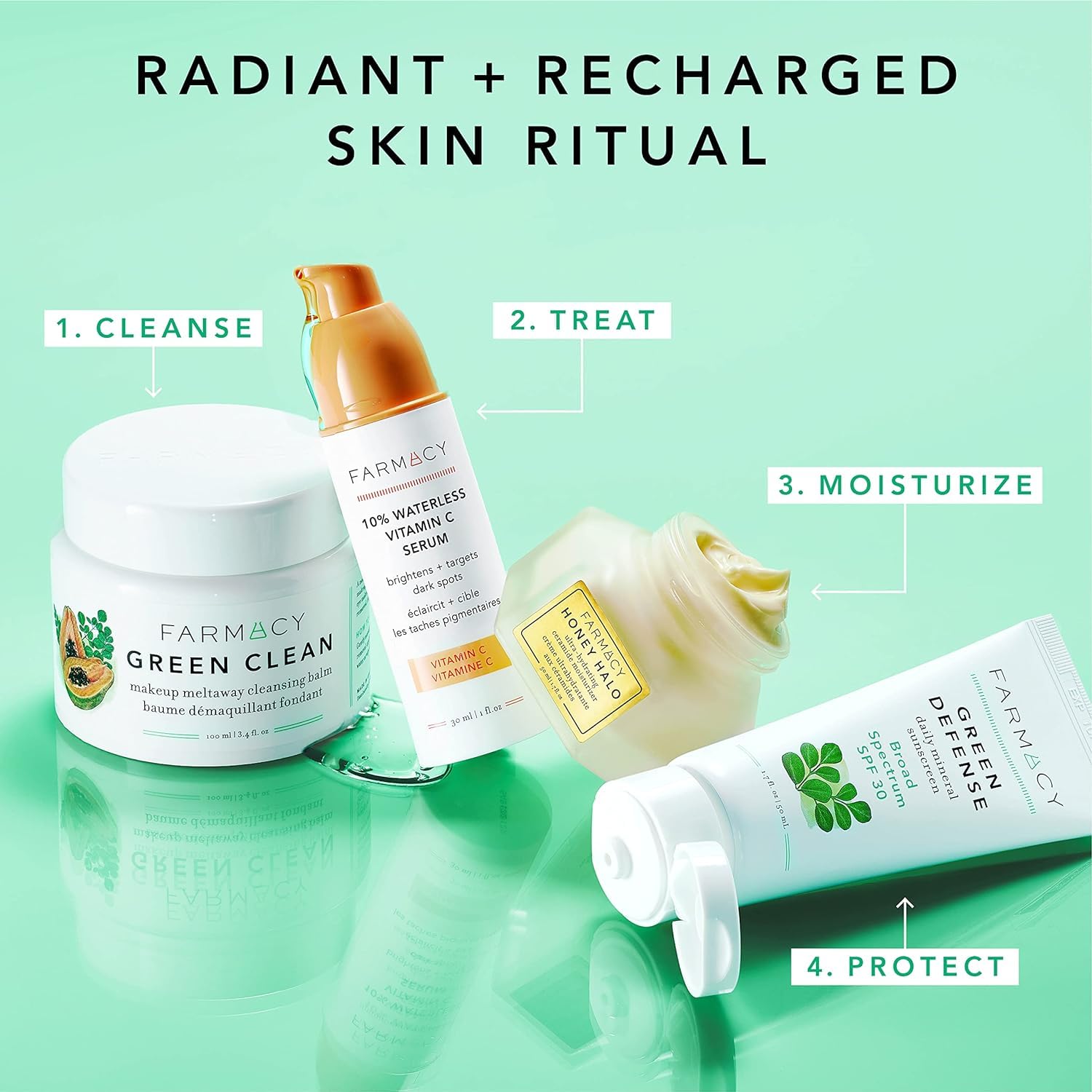 Farmacy Mineral Face Sunscreen texture shown on skin for easy application