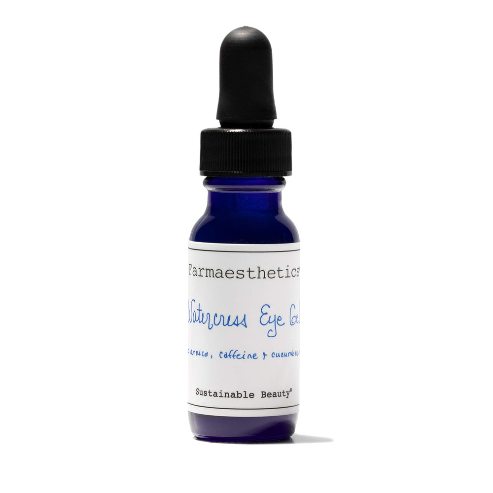 Farmaesthetics Watercress Eye Gel bottle for natural eye care