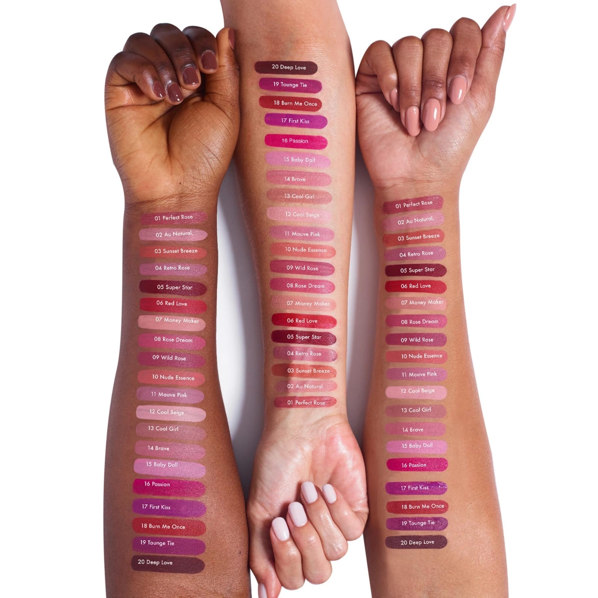 FARMASi 12-hour-wear-perfect-rose shade stays vibrant.