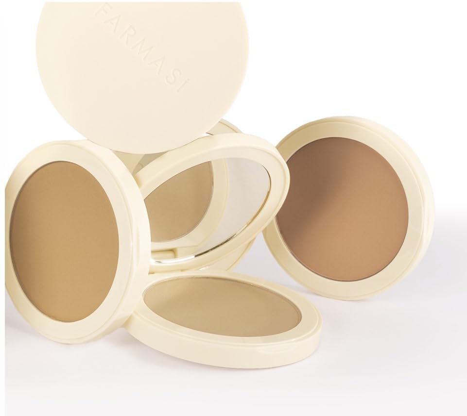 FARMASI BB All in One Powder smooth blend enables easy, buildable coverage.