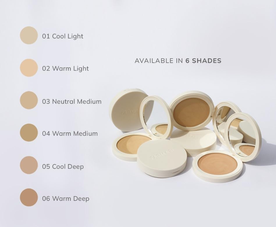 Farmasi BB All-in-One Powder texture close-up highlights breathable, comfortable wear.