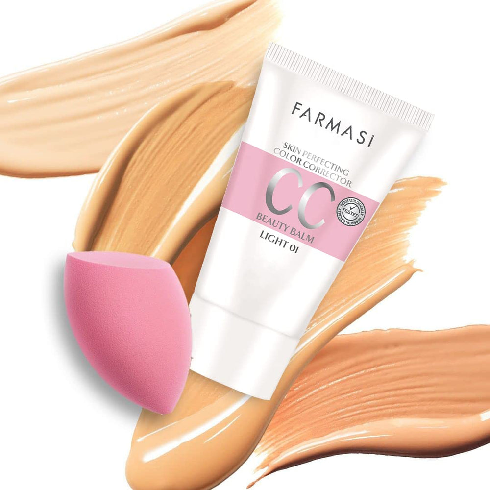 Product packaging shot of Farmasi set with branding and SPF info
