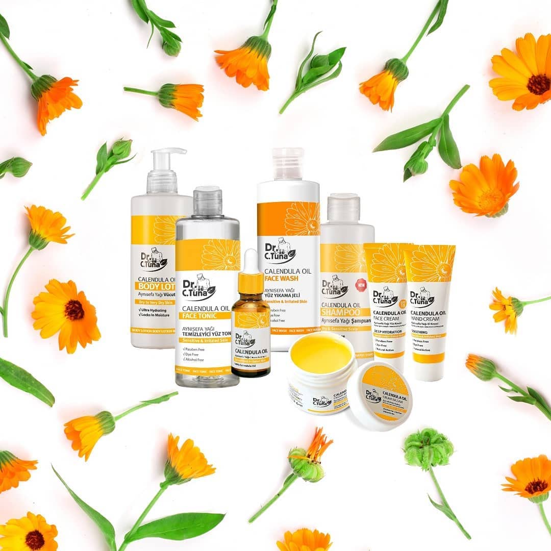 FARMASi Calendula Cream calendula flowers highlight natural care ingredients.