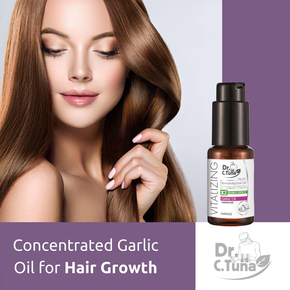 FARMASi Dr. C. Tuna Garlic Oil supports hair vitality and manageability.