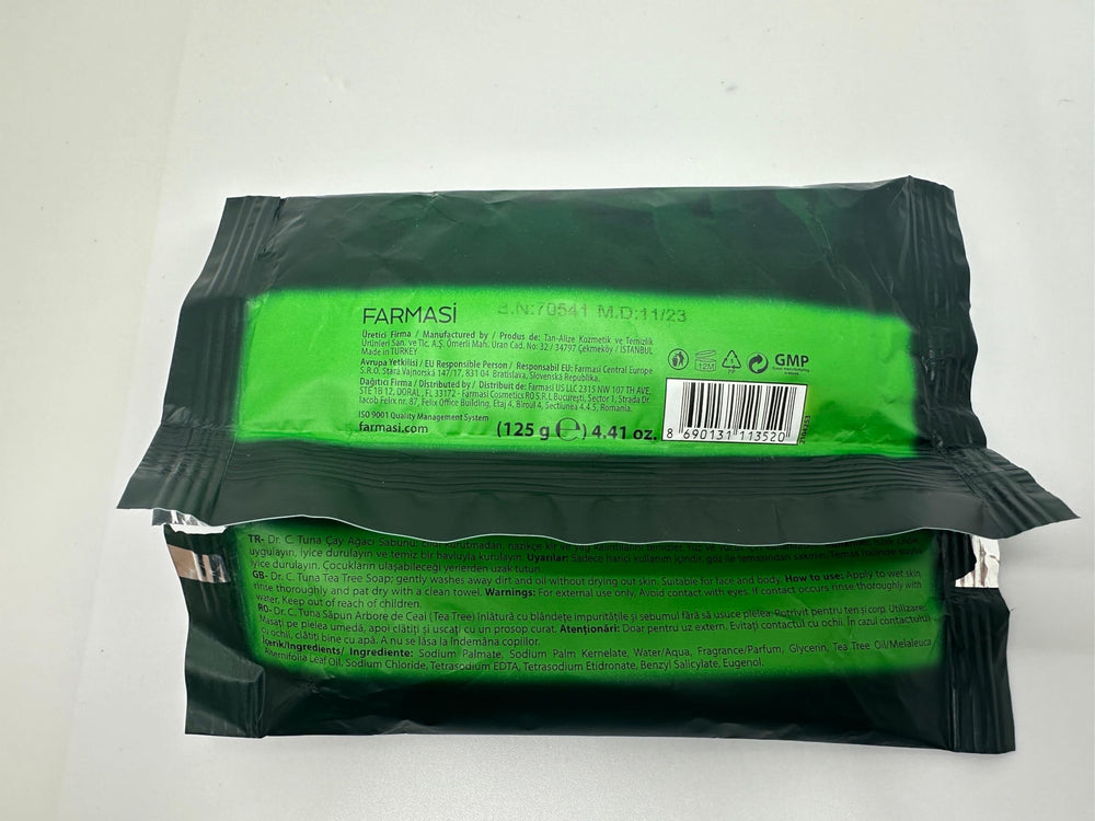 FARMASi Dr. C. Tuna Tea Tree Soap gentle lather for face and body care.