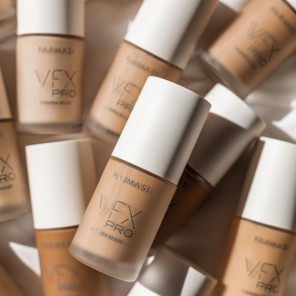 FARMASi VFX Pro foundation delivers a long-lasting matte finish throughout the day.