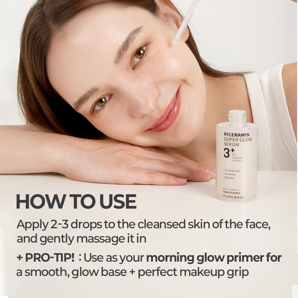 FARMSKIN Riceramin packaging closeup signals hypoallergenic formula for all skin types