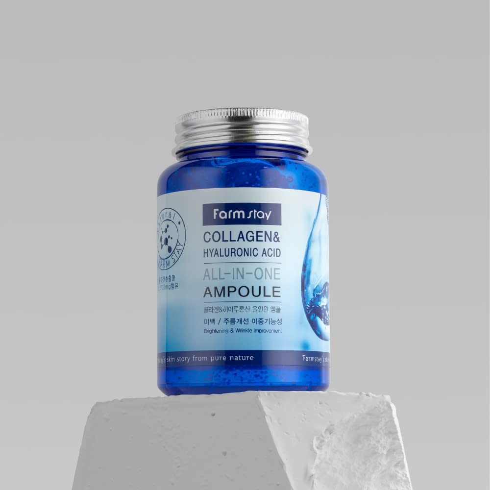 FarmStay Collagen and Hyaluronic All-in-One Ampoule serum dropper enables precise application.