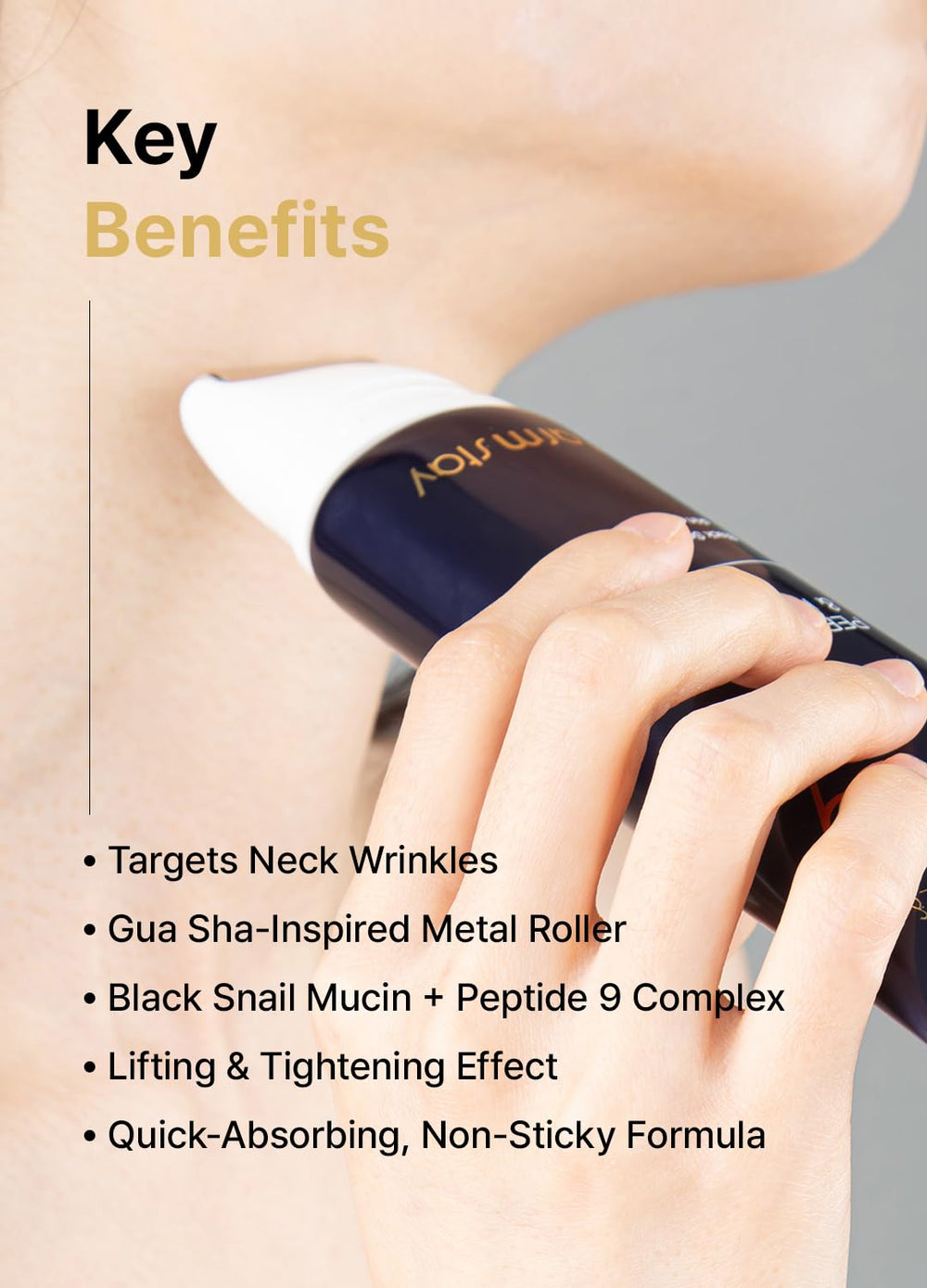FarmStay firming neck and face shot hints lifting benefits.