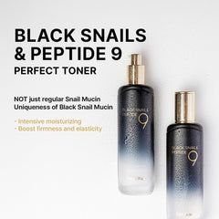 Farmstay toner label close-up highlights peptide-rich formula for refined texture.