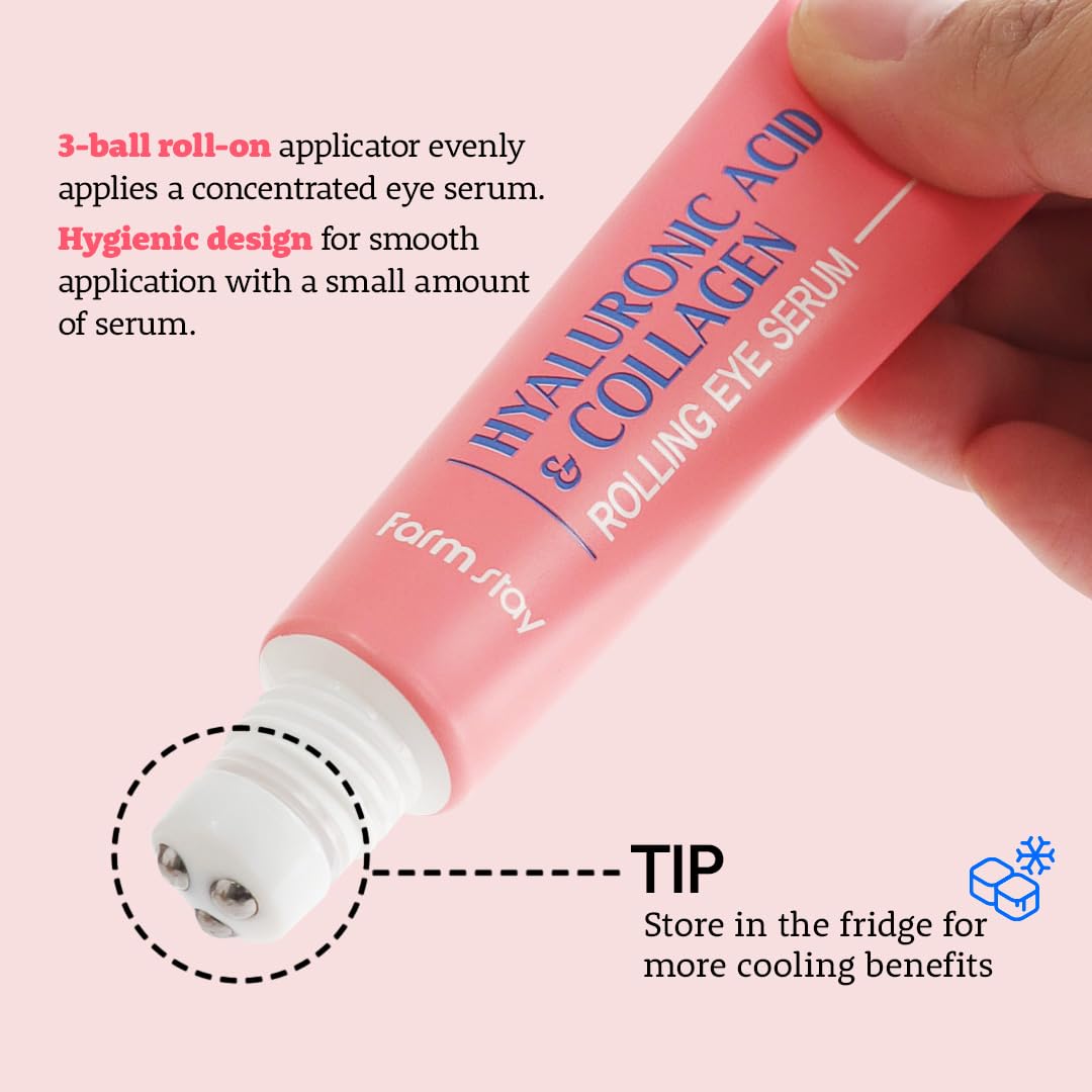Farmstay Marine collagen eye serum shows quick absorption and hydration.