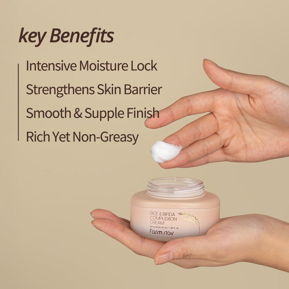 FARMSTAY Rice & Bifida Complexion Cream ingredients rice extract and niacinamide