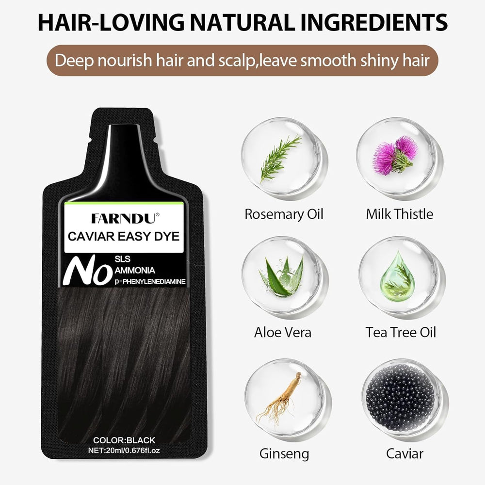 Farndu 4 pack dye boxes displayed for home salon quality results