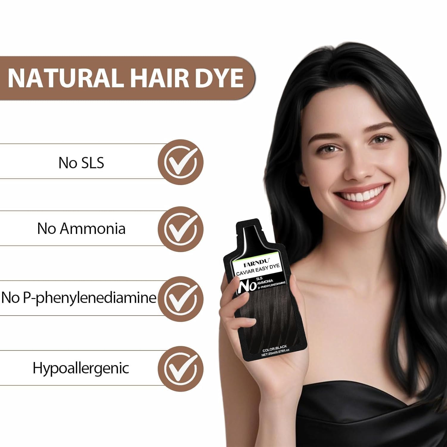 Farndu dye being applied to dry hair for efficient coloring