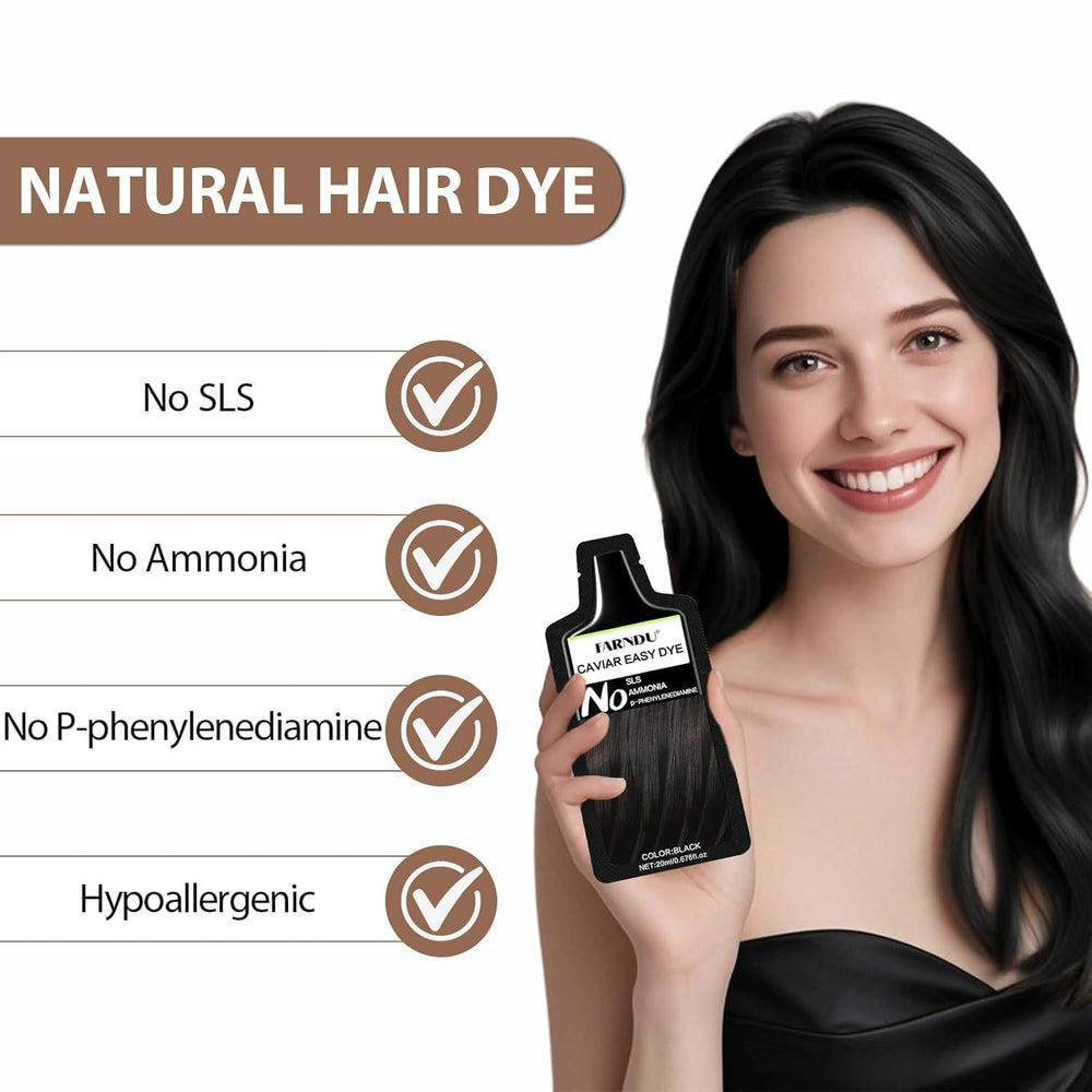 Farndu dye being applied to dry hair for efficient coloring