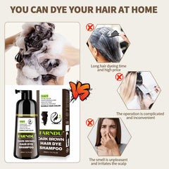 Farndu hair dye shampoo color application without bowls or brushes