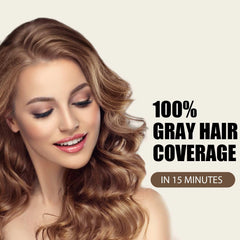 Applying Farndu 3-in-1 color shampoo for quick gray coverage at home