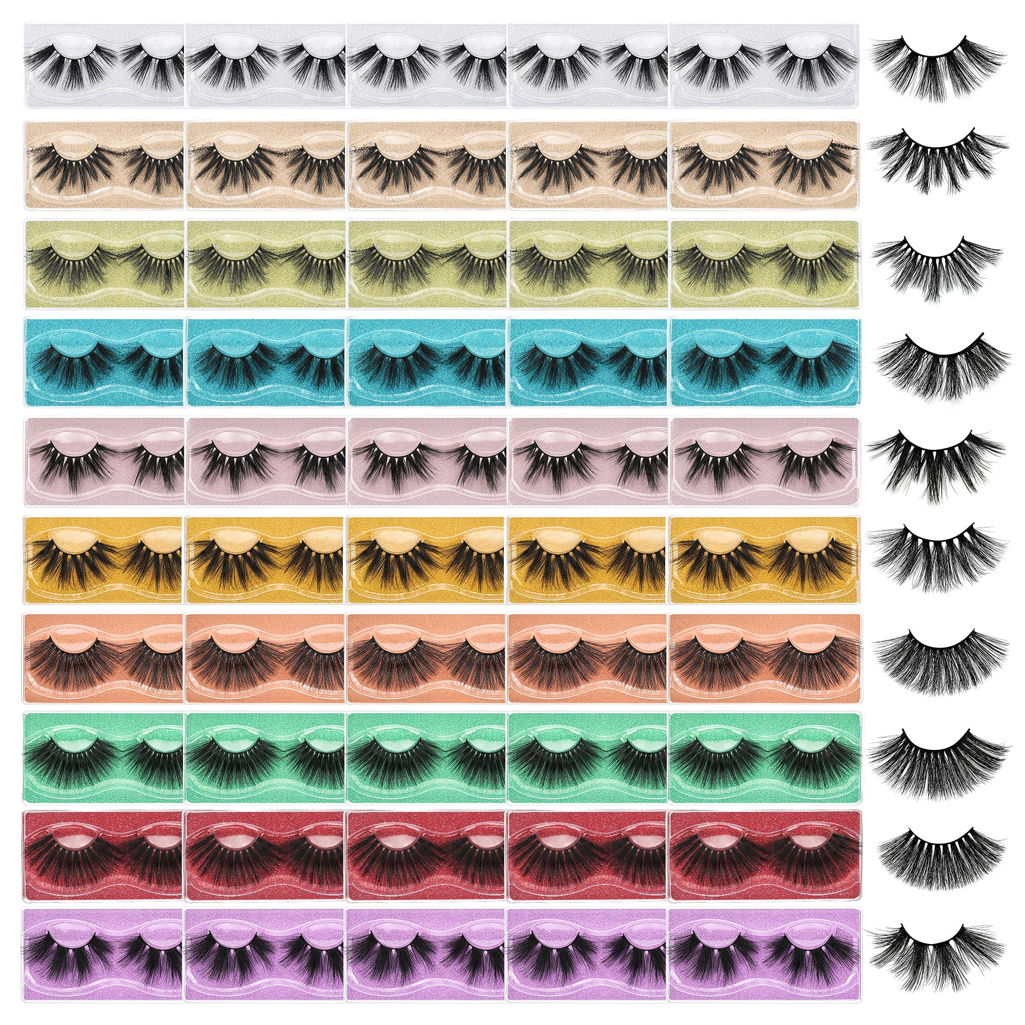 FARRED 25mm faux mink lashes with 6D dramatic volume for bold eye style.