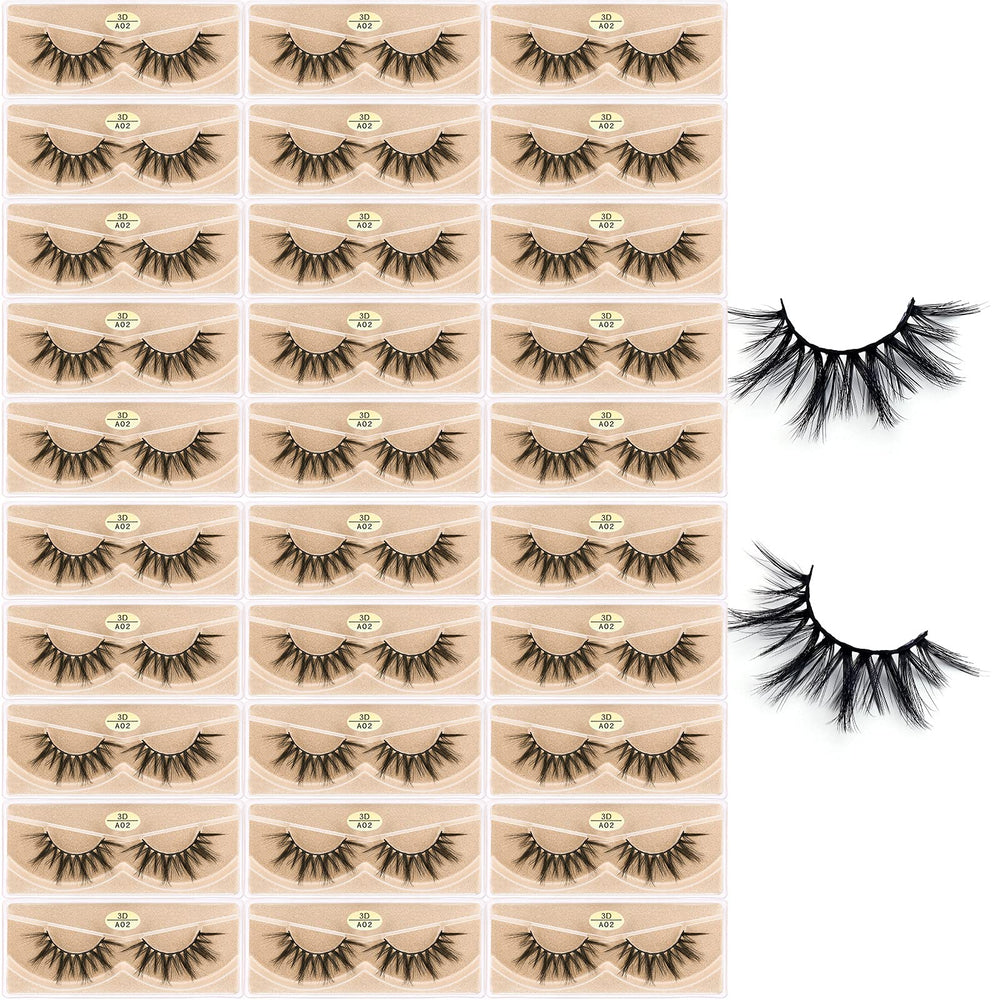FARRED 3D A02 lashes in individual boxes for easy storage and quick selection.