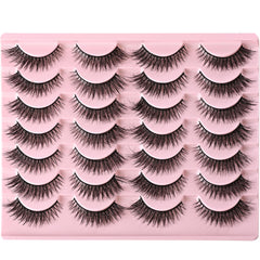 Farred cat eye lashes short natural 4: mink-like texture for soft comfort.