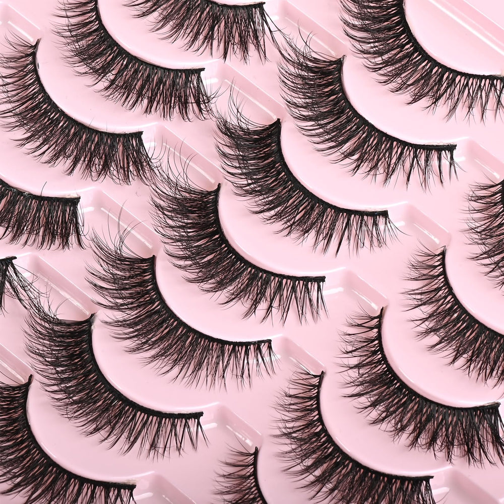 Farred cat eye lashes short natural 5: versatile for day and night makeup.