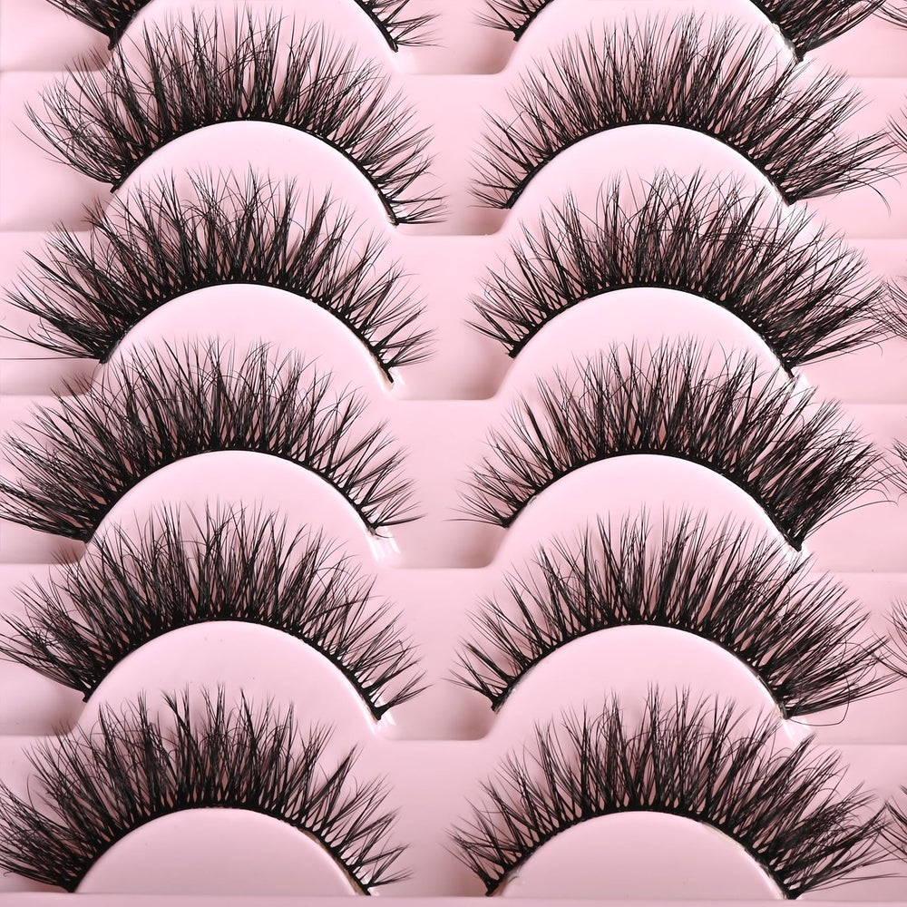 Farred cat eye lashes short natural 7: flared design brightens outer corners.