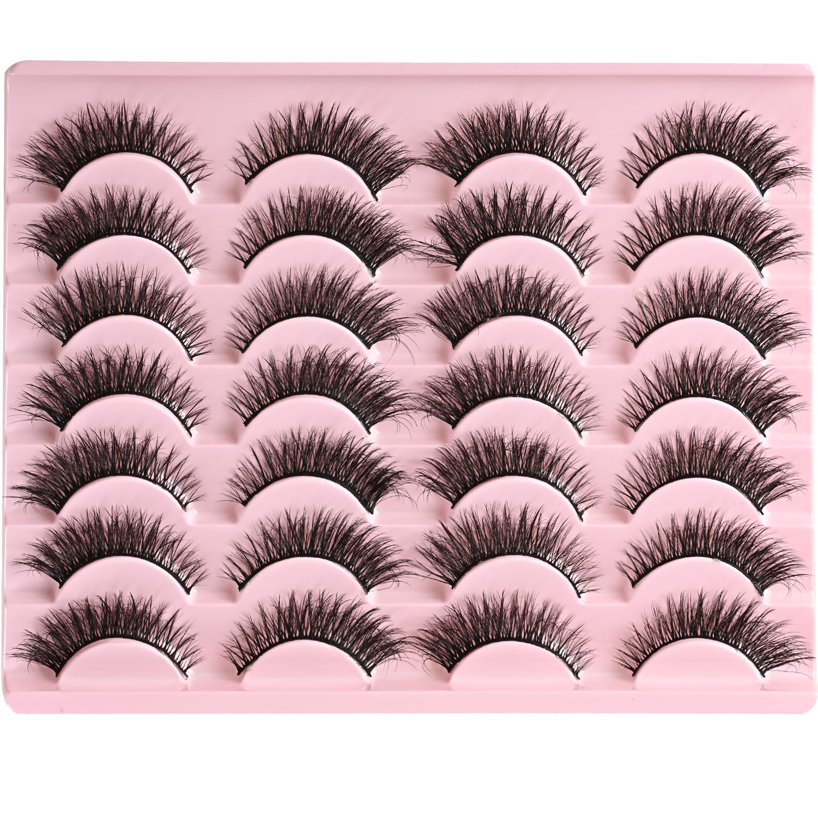 Farred cat eye lashes short natural 8: reusable faux mink lashes for daily wear.