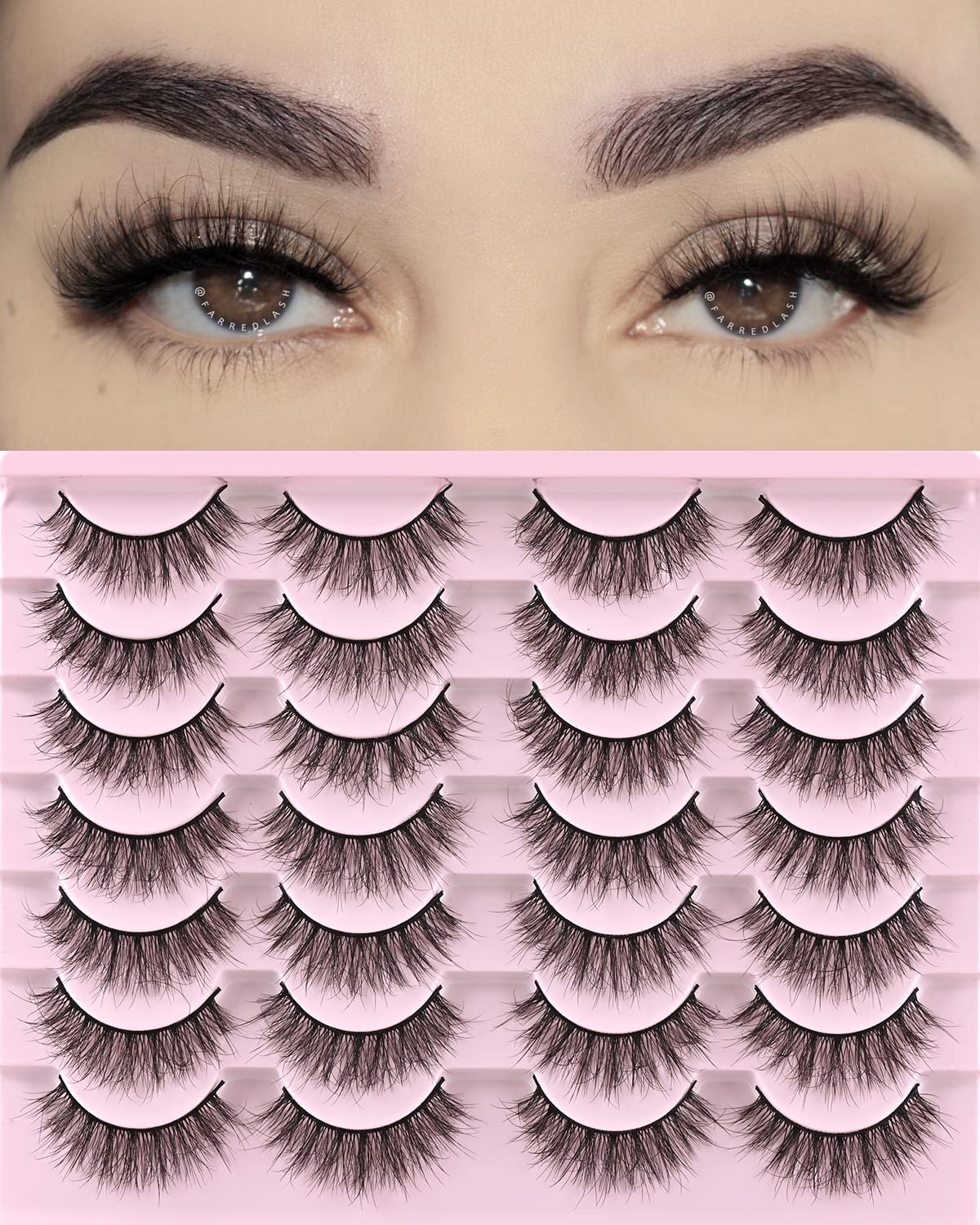 FARRED F5 lashes center curl for brighter, natural eyes.