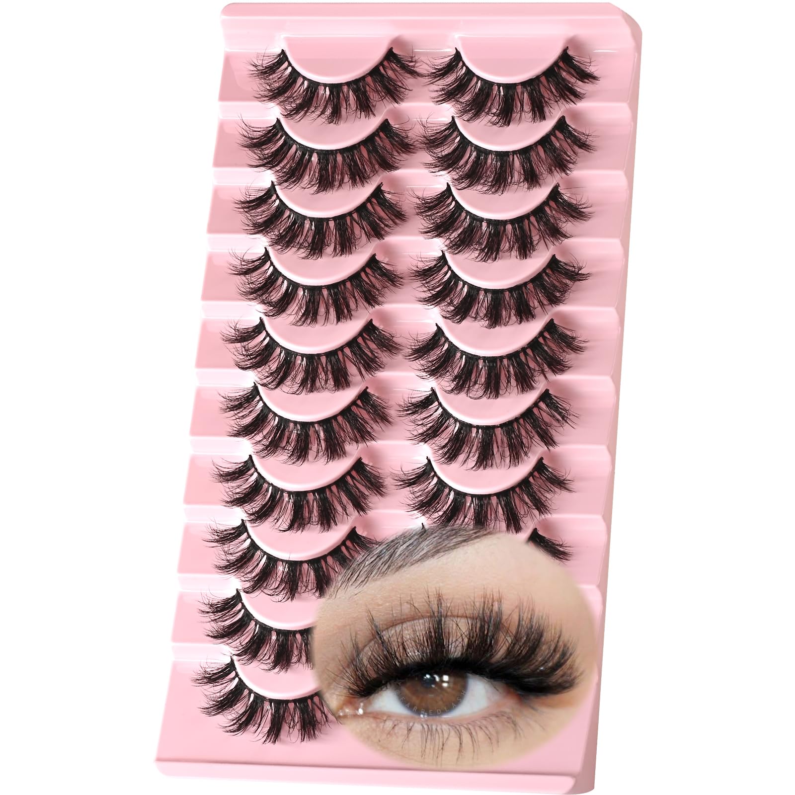 FARRED Fluffy Lashes with spiky wispy finish emphasizing outer corners