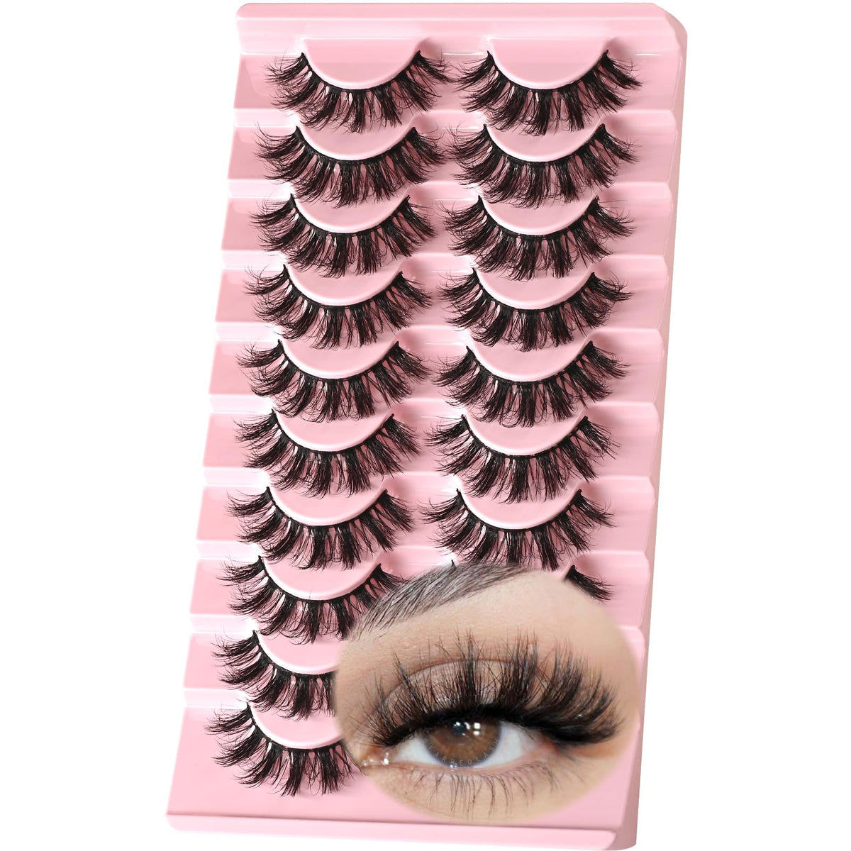 FARRED Fluffy Lashes with spiky wispy finish emphasizing outer corners