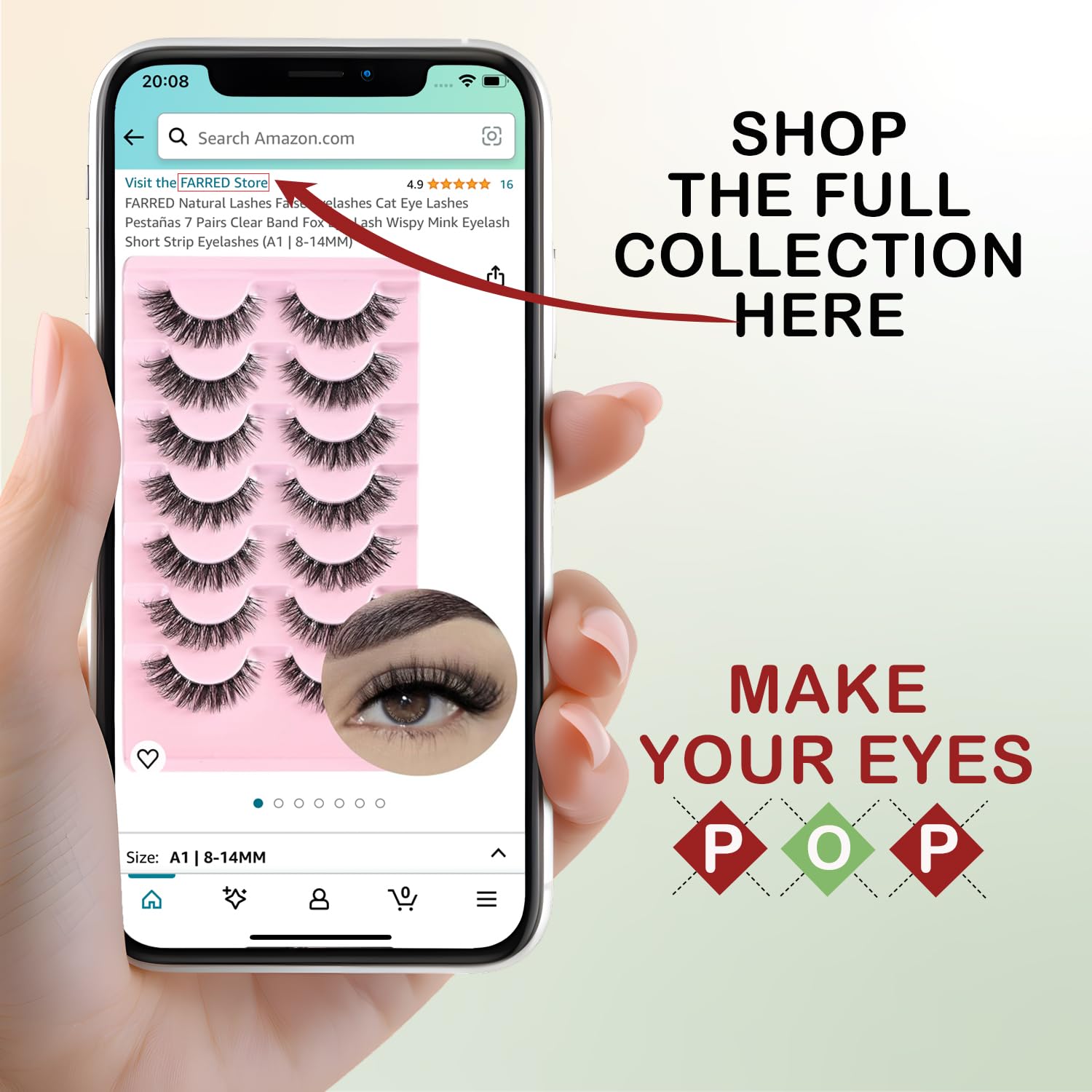 FARRED Lashes 8D lashes add fullness without heaviness.