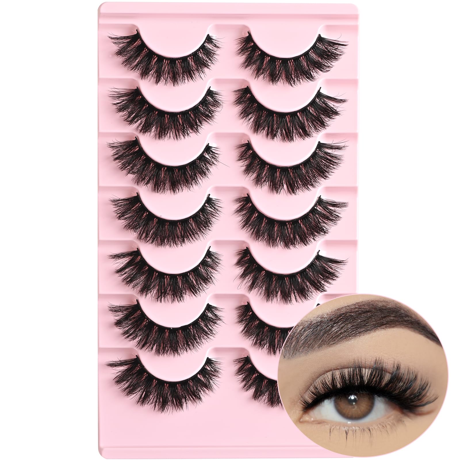 FARRED Lashes Cat Eye with fluffy tips for a natural, elongated look.