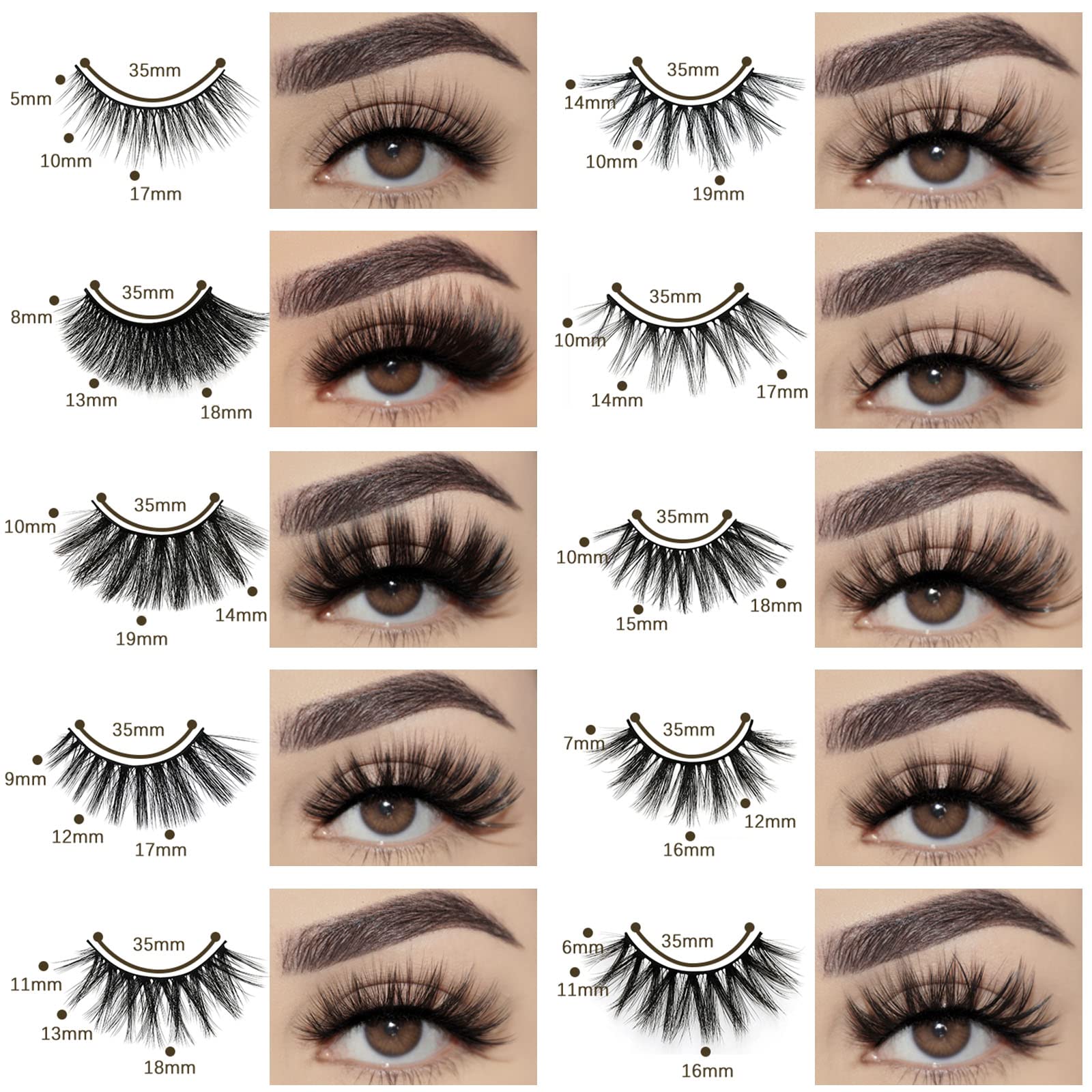 Farred ten styles set helps you switch between natural to dramatic looks.