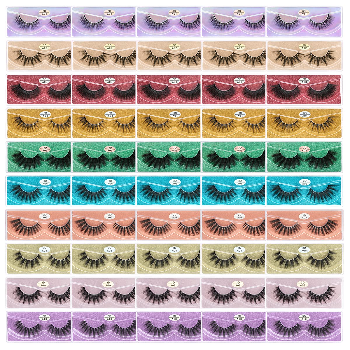 FARRED wholesale faux mink lashes 50-box collection for versatile daily looks