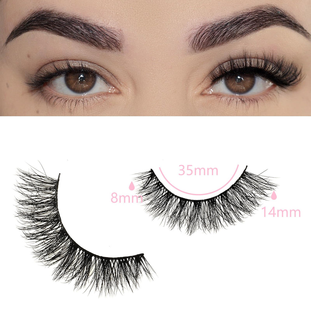FARRED wispy false eyelashes deliver dramatic yet subtle depth for special occasions.