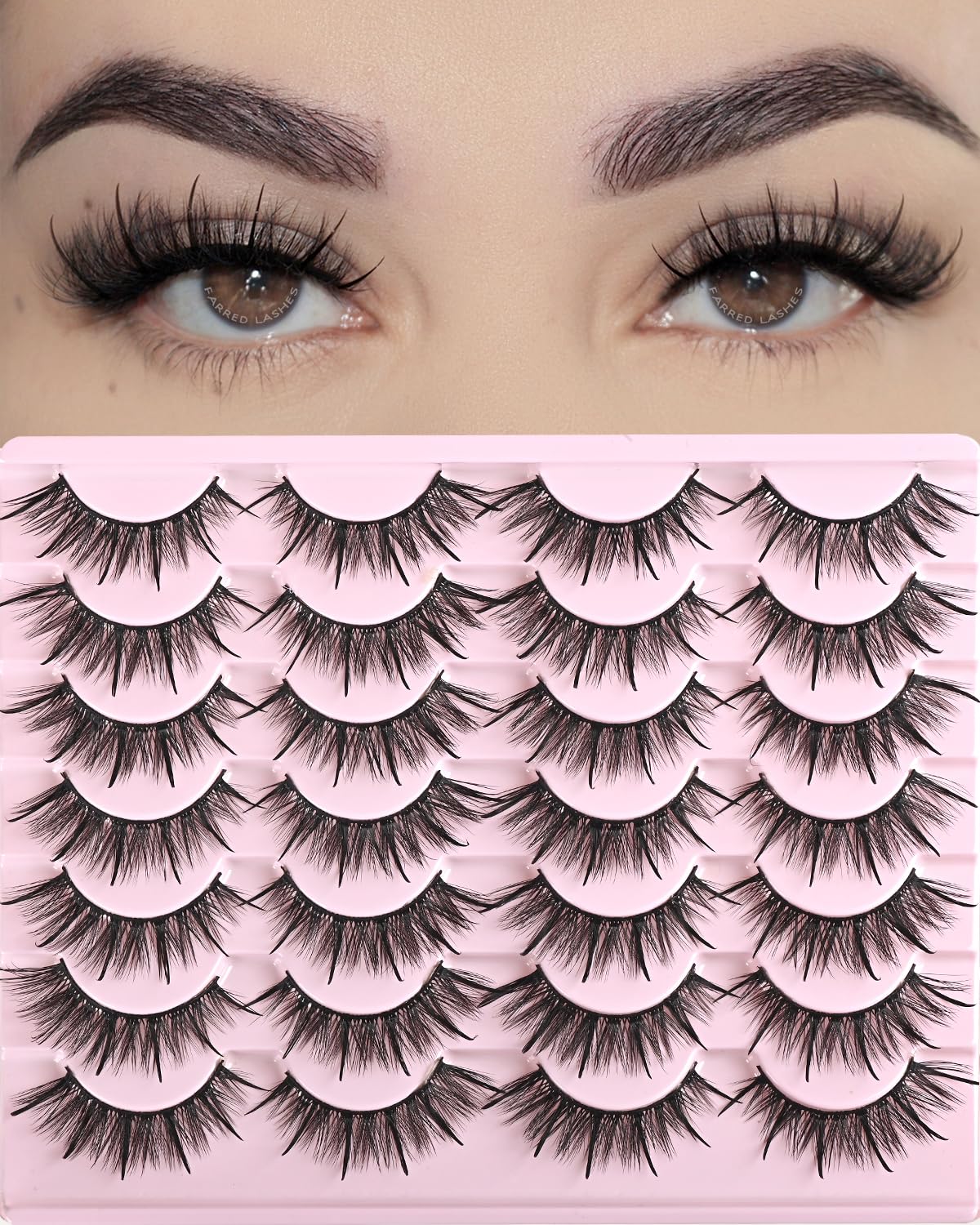 Farred Wispy Lashes close-up of cotton band for comfortable wear and easy application.