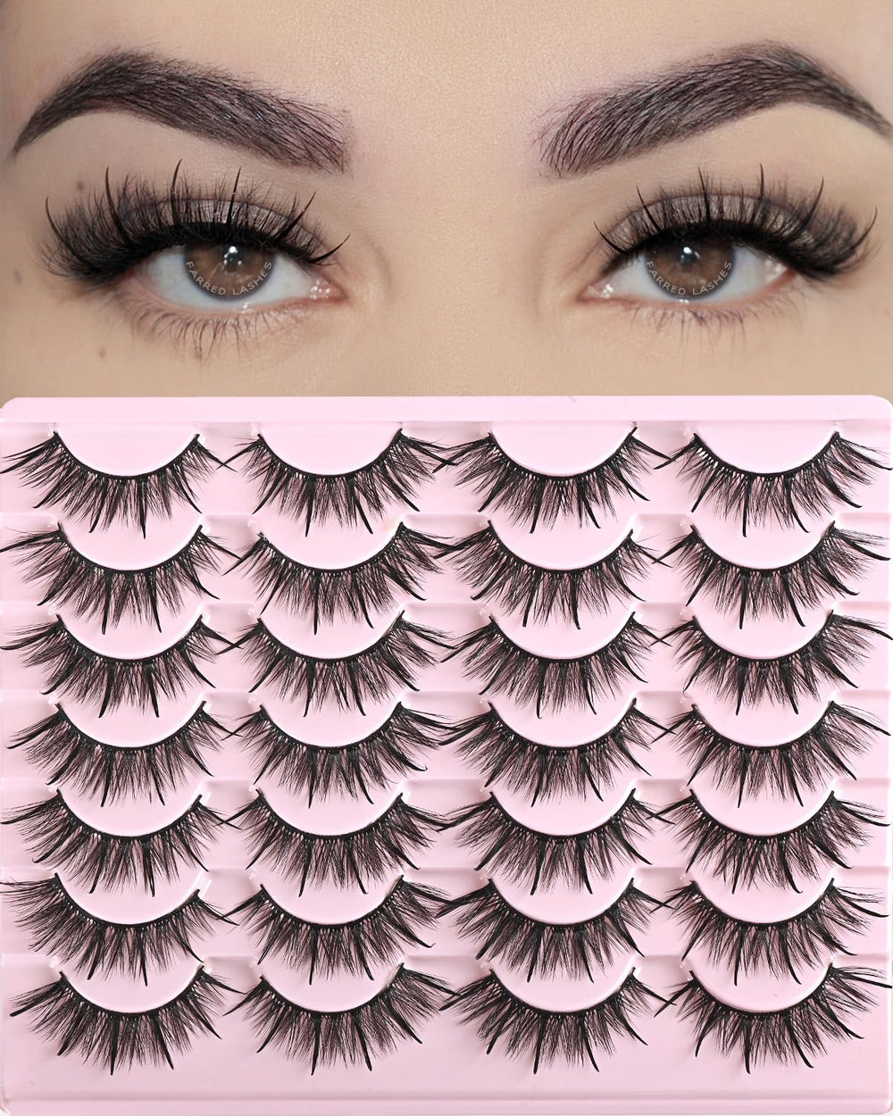 Farred Wispy Lashes close-up of cotton band for comfortable wear and easy application.