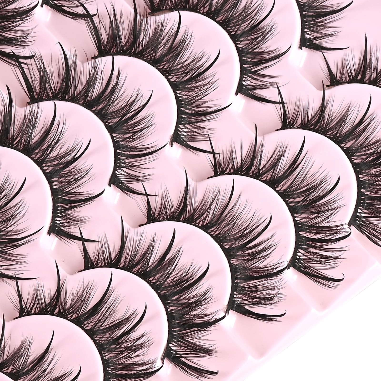 Farred Wispy Lashes soft feather fibers for delicate, fluttery motion.