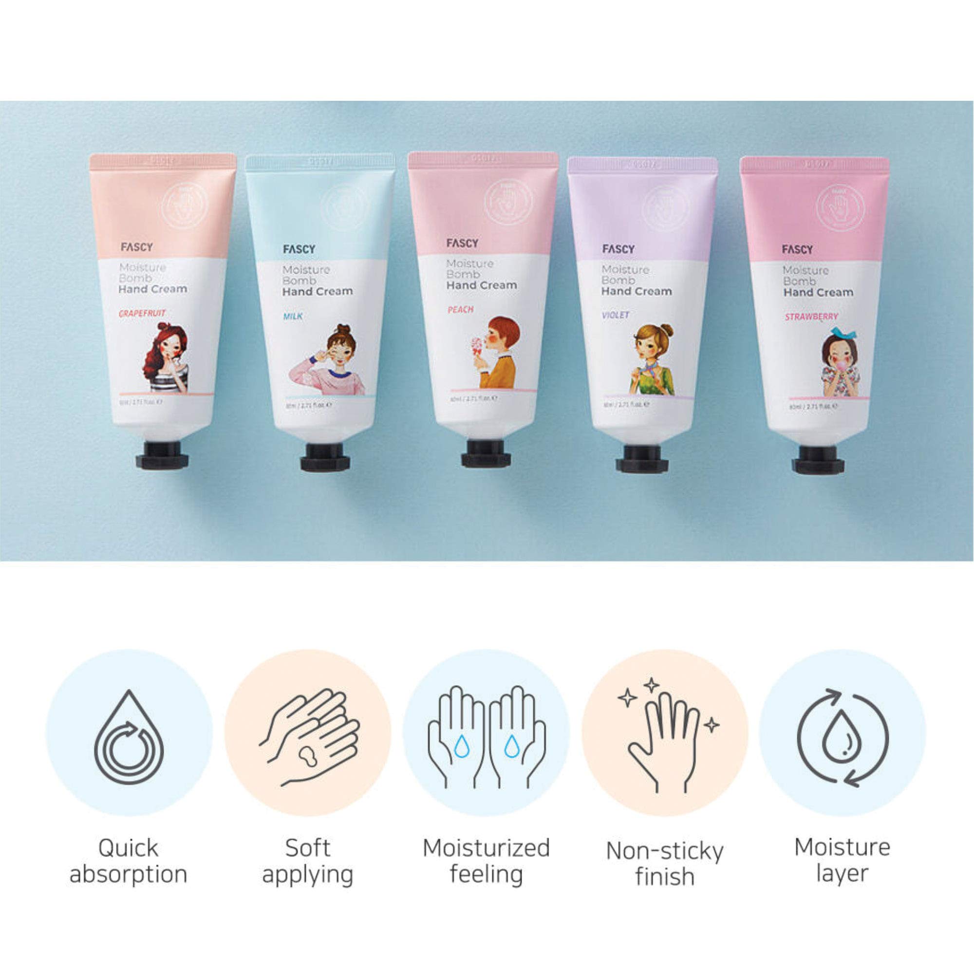 Travel-friendly Fascy Tina's Moisture Bomb Hand Cream size and packaging