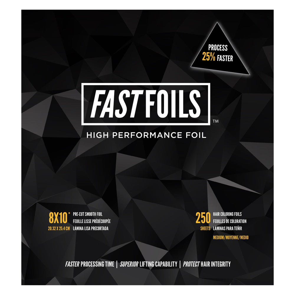 FASTFOILS pre-cut 8x10 foils for clean, professional hair highlighting