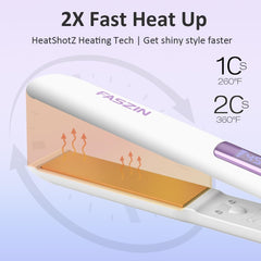 Faszin rapid heating to 360°F in 20 seconds for quick styling.