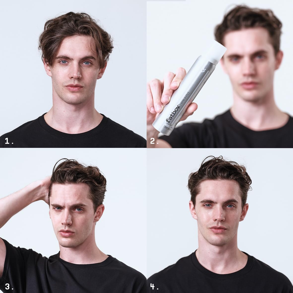 Fatboy Hair Spray Putty easy application for quick styling